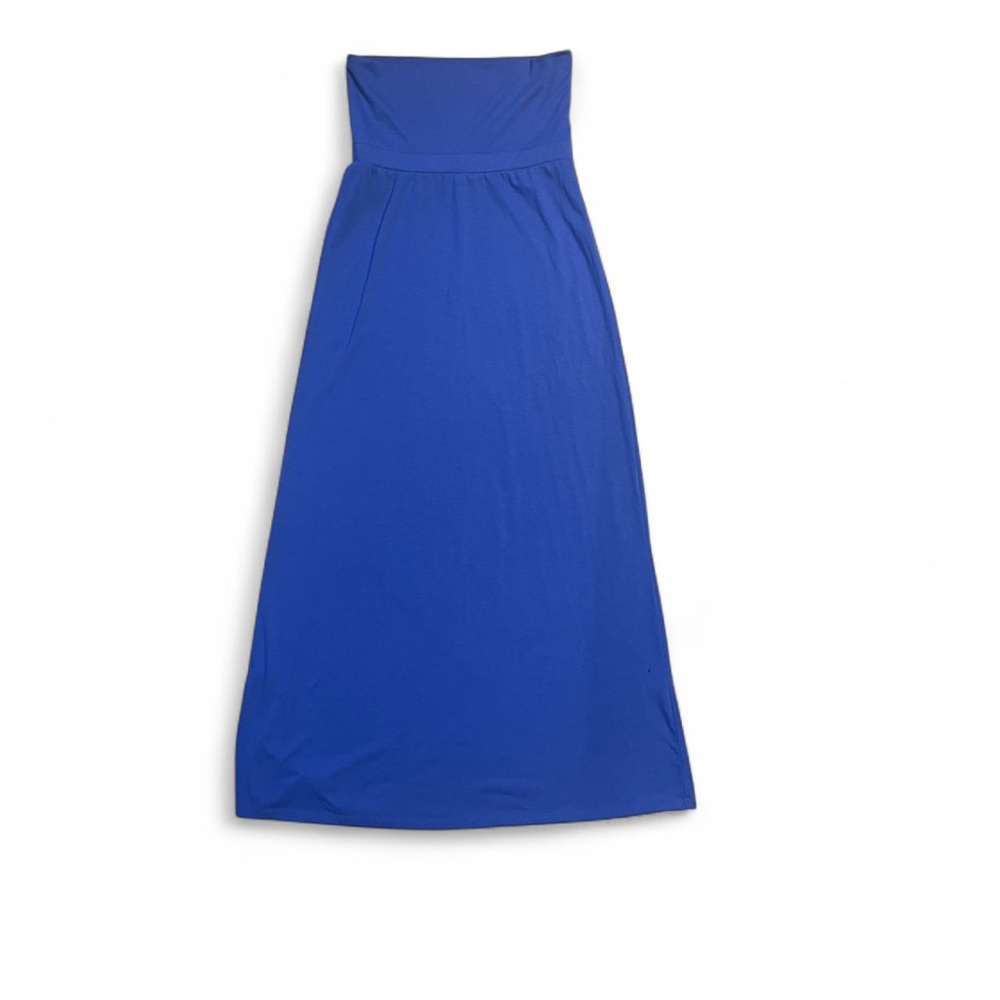 Strapless Blue Maxi Dress